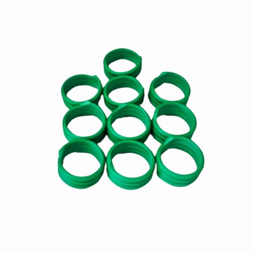 10 Anelli a Spirale in PVC per Polli Avicoli - Verde Chiaro - 16 mm von MillStore