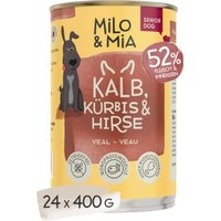 Milo & Mia Kalb, Kürbis & Hirse 24x400 g von Milo & Mia