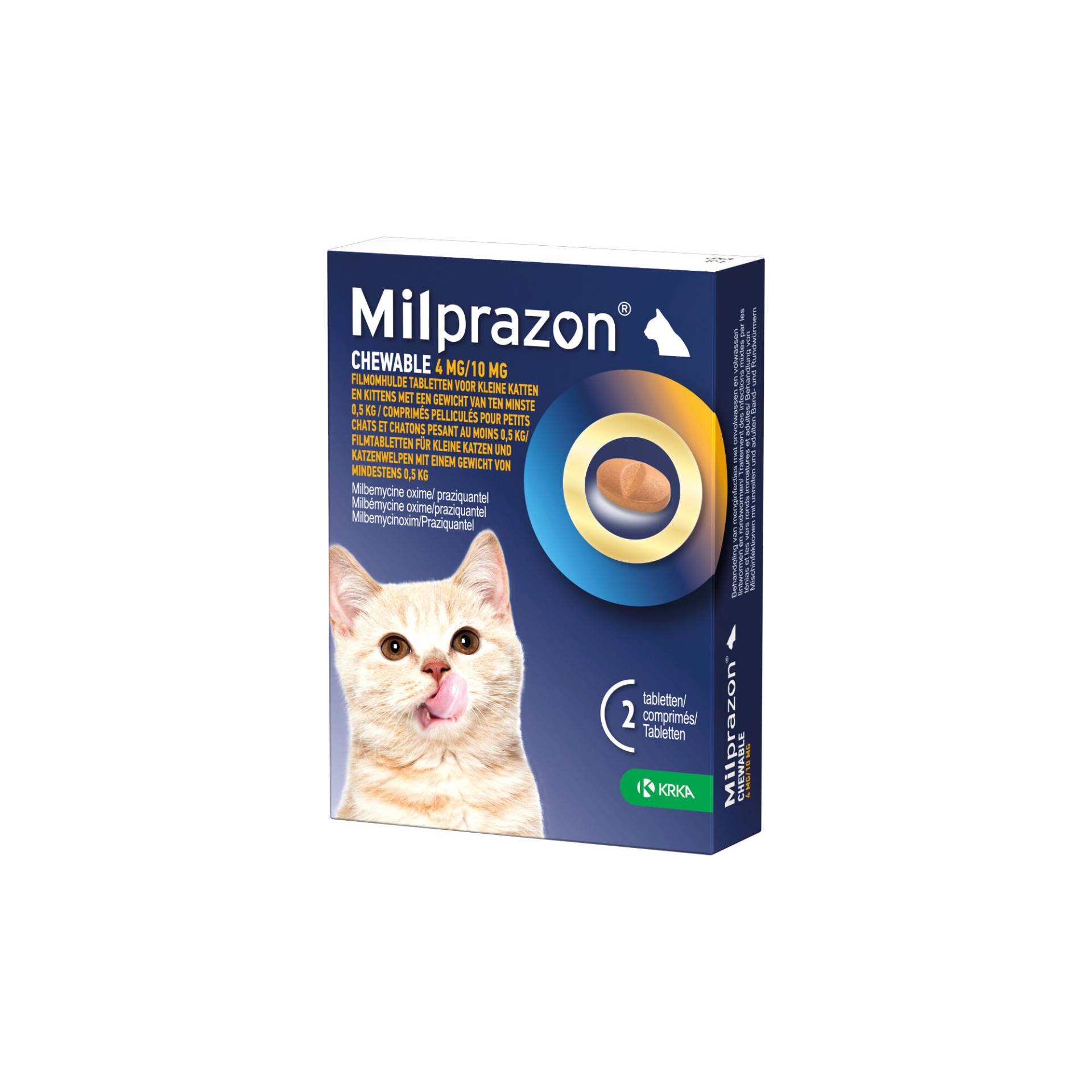 Milprazon Chewable 16 mg/40 mg - große Katze - 2 Tabletten von Milprazon