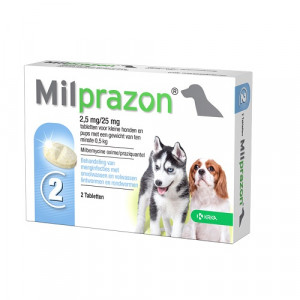 Milprazon Entwurmungsmittel für kleine Hunde und Welpen (0,5 - 5 kg) 2 x 4 Tabletten von Milprazon