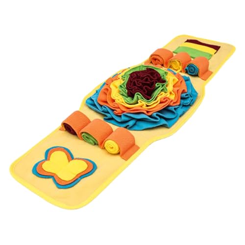 Food Puzzles Mat, Anti-Slip Sniff Pad, Interactive Dog Puzzle, Watch-Style Dog Mat, Watch-Style Interactive Food Puzzles Mat Anti-Slip Dog Sniff Pad for Nosework Training von Mimoqk