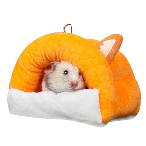 Hamster Bed | Golden Bears Sleeping Bed | Warm Pet Winter House For Hedgehog, Chinchilla, And Small Animals | Cozy Nest Accessories For Hamsters Golden Bears Hamster Bed | Warm Pet Winter Nest For Sma von Mimoqk