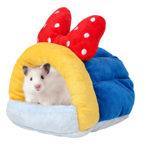 Hamsterbett | Golden Bears Sleeping Bed | Warmes Haustierhaus für Hedgehog, Chinchilla und kleine Tiere | Cozy Nest Zubehör für Hamster, Golden Bears Hamster Bed | Warm Pet Winter Nest for Sma von Mimoqk