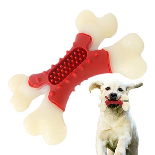 Hundekauspielzeug Knochen | Robustes Hundespielzeug aus Knochen | Stockknochen für Hunde | Robustes Hunde-Kauspielzeug aus Knochen mit Speckduft, langlebiges Nylon-Design für aggressive Kauer, ideal f von Mimoqk