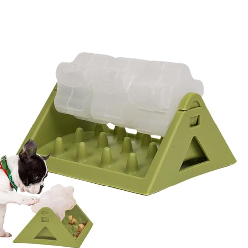 Interaktives Hundespielzeug, Slow Dog Feeder Bowl, Puzzle Feeder | Leckerli-Spender-Trainingsfutterspender | Interaktiver, rotierender Blumen-Slow-Futterspender für Welpen und mittelgroße Hunde, lusti von Mimoqk