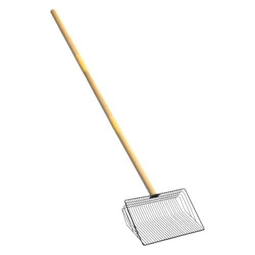 Mimoqk Chicken Poop Shovel mit abnehmbarem langem Griff | Heavy Duty Sifting Scooper für einfache Reinigung | Non-Stick Chicken Coop Rake | Chicken Coop Zubehör für mühelose Wartung von Mimoqk