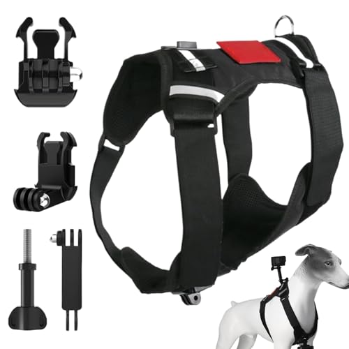 Mimoqk Dog Harness, Soft Adjustable Vest with Secure Chest Support, Comfortable Pet Gear with Mounting Base, Lightweight Fit for Small Animals, Perfect for Adventures, Walks, Training von Mimoqk