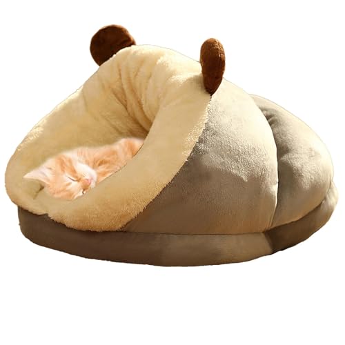 Mimoqk Katzen-Schlafsack, Thickened Pet Sleeping Bag, Winter Cat House, Warmes Keller, weiches Katzenhaus, gemütliches Katzenbett, kleines Haustierbett, warm und gemütlich, für kleine Haustiere von Mimoqk