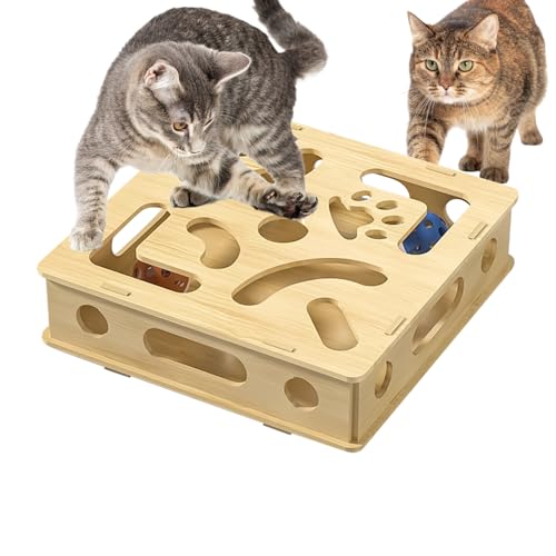 Mimoqk Katzen Spielzeug, Interaktives Katzen Puzzle Spielzeug, Spiel Mit Glöckchen Gegen Langeweile Bei Alleinsein Mimoqk Katzen Spielzeug, Interaktives Katzen Puzzle Spielzeug, Spiel Mit Glöckchen Gegen Langeweile Bei Alleinsein von Mimoqk