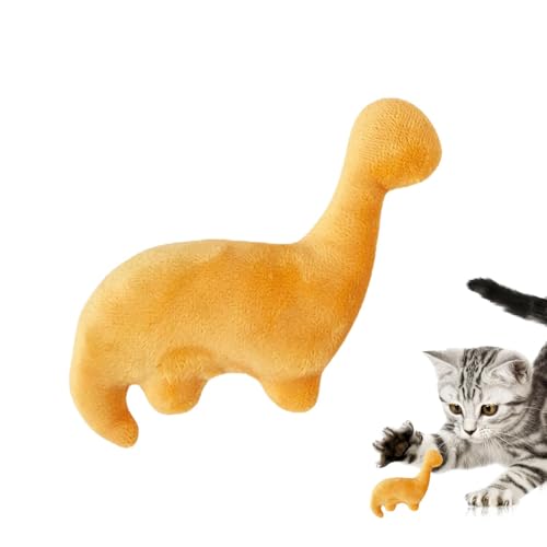 Mimoqk Niedliches Katzenspielzeug, Dinosaurier-Katzenspielzeug, Kätzchenspielzeug, Klauenspielzeug – niedliche Dinosaurierklaue, interaktives Kauspielzeug aus Plüsch, Minze für Katzen von Mimoqk