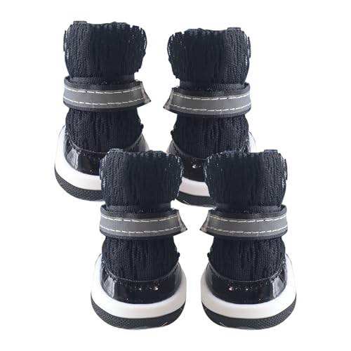Mimoqk Schutzschuhe für Hunde für brennende Böden | Stiefel für Welpen, hitzebeständig – Pfotenschutz 4-teilig für Outdoor, Wandern, Camping Mimoqk Schutzschuhe für Hunde für brennende Böden | Stiefel für Welpen, hitzebeständig – Pfotenschutz 4-teilig für Outdoor, Wandern, Camping von Mimoqk