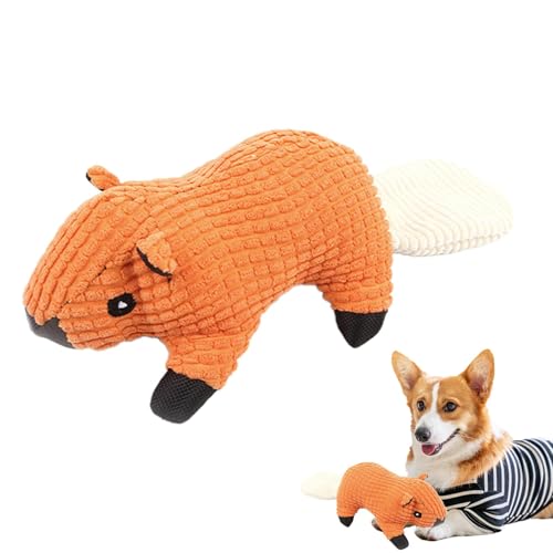 Mimoqk Squirrel Dog Squeaky Toy, Puppy Teething Toys, Stuffed Animal Dog Toy, Interactive Dog Toys, Soft Plush Dog Toy, Indoor Puppy Toys, Fun Dog Squeaky Toys, Chew Toys for Teething Puppies von Mimoqk