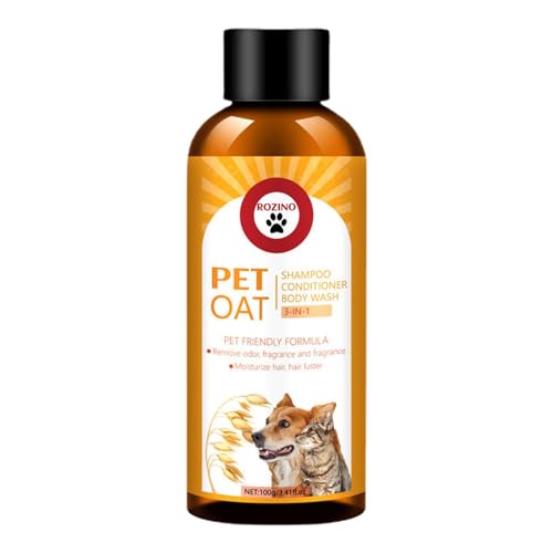 Mimoqk Waschen und Balsam für Hunde, 3 in 1 Shampoo für den Körper von Haustieren – sanftes Reinigungswerkzeug für Hunde, Kaninchen, Katzen und andere Tiere von Mimoqk