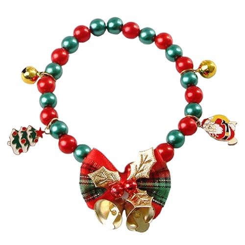 Mimoqk Weihnachts-Hundehalsband – Halskette für und Welpen, Halsband mit Schleife, Glocke und Weihnachtsmann, Weihnachtsbaum, , Schneeflocken, Elch, Anhänger für Winterurlaub, Mädchen Mimoqk Weihnachts-Hundehalsband – Halskette für und Welpen, Halsband mit Schleife, Glocke und Weihnachtsmann, Weihnachtsbaum, , Schneeflocken, Elch, Anhänger für Winterurlaub, Mädchen von Mimoqk