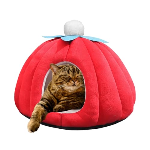 Niedliches -Katzenbett | Halloween Cat Bed | Pumpkin Shaped Halloween Cat Bed | Comfortable and Durable Pet Bed for Cats and Small Dogs, Home and Pet Stores von Mimoqk