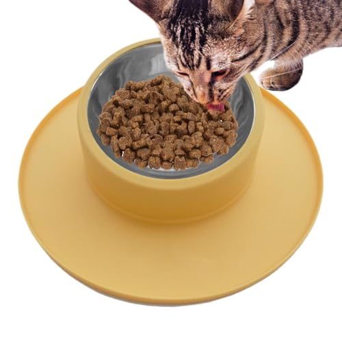 No Tip Pet Bowl, Spill-Proof Cat Water Bowl, Non-Skid Silicone and Stainless Steel Pet Food and Water Bowl, Ideal for Puppies, Dogs, and Cats to Prevent Tipping and Messes von Mimoqk