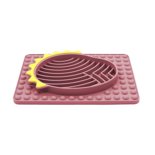 Slow Feeder Dog Bowls | Anti-Tipover Licking Mat for Pets | Slow Eating Lick Pad for Dogs, Puppies, Cats, and Kittens | Smooth Texture Feeding Mat for Healthier Digestion von Mimoqk