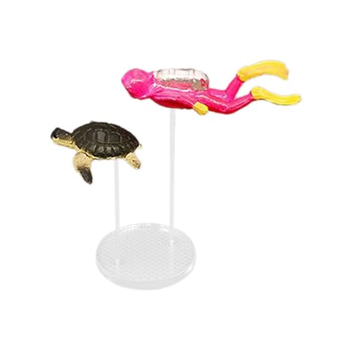 Turtle Aquarium Decor, Harz Fish Tank Landscaping Tortoise Diver Set, Unique Action Figure Decoration for Aquarium Fish Tanks, Ideal for Sea-Themed Cakes and Underwater Displays von Mimoqk