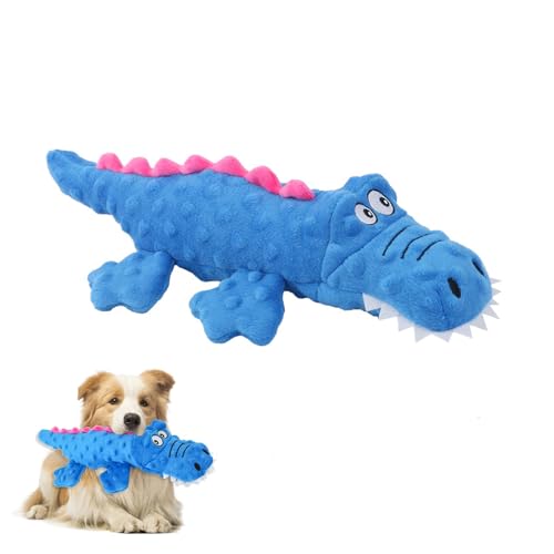 Mindu Quietschendes Plüschspielzeug, Krokodil-Plüsch-Hundespielzeug, robustes Hundespielzeug mit Knisterpapier, langlebiges Kau-interaktives Trainingsspielzeug für kleine, mittelgroße und große Hunde Mindu Quietschendes Plüschspielzeug, Krokodil-Plüsch-Hundespielzeug, robustes Hundespielzeug mit Knisterpapier, langlebiges Kau-interaktives Trainingsspielzeug für kleine, mittelgroße und große Hunde von Mindu