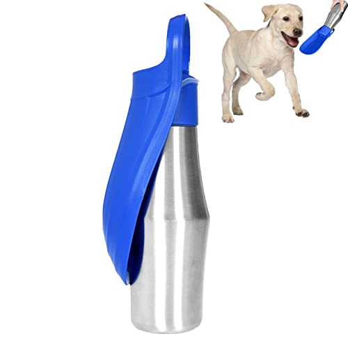 Mineatig Hundereise Wasserflasche,Hundetrinkflasche Für Unterwegs,27 OZ Tragbarer Hunde Wasserflaschenspender, Haustierzubehör 2-in-1-Hundewassernapf Für Par, Gärten, Bürgersteige von Mineatig