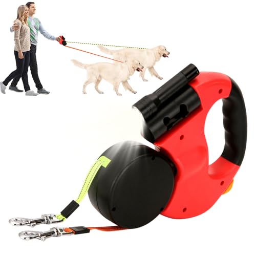 Mineup Doppelleine für 2 Hunde, 3 M Automatische Hund Versenkbar Leine, Doppelleine mit Licht, Doppelte Einziehbare Hundeleine, Hundeleine für Zwei Hunde bis zu 10kg Gewicht, Kein Verheddern Mineup Doppelleine für 2 Hunde, 3 M Automatische Hund Versenkbar Leine, Doppelleine mit Licht, Doppelte Einziehbare Hundeleine, Hundeleine für Zwei Hunde bis zu 10kg Gewicht, Kein Verheddern von Mineup