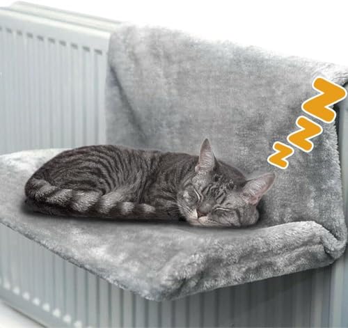 Mineup Katzenbett Für Heizungen, Katzenhängematte Für Heizungen, Heizkörperliege Für Katze Und Kleine Haustiere, Katzenbett Heizung, Katzen Hängematte Für Alle Gängigen Heizkörper von Mineup