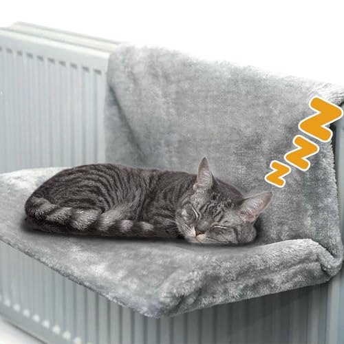 Mineup Katzenbett Für Heizungen, Katzenhängematte Für Heizungen, Katzenbett Heizung, Katzenhängematte Heizung,Heizkörperliege Für Katze Kleine Haustiere, Katzen Hängematte für Alle Gängigen Heizkörper von Mineup