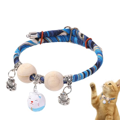 Halsbänder Für Katzen | Zedernperlen Katzenhalsband mit Glöckchen | Verstellbares Schmuckhalsband Für Spaziergänge Reisen Zuhause Kleine Mittelgroße Große Rassen Halsbänder Für Katzen | Zedernperlen Katzenhalsband mit Glöckchen | Verstellbares Schmuckhalsband Für Spaziergänge Reisen Zuhause Kleine Mittelgroße Große Rassen von Mingchengheng