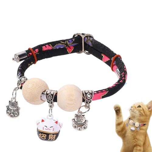 Katzenhalsband, Zedernperlen Haustier Katzenhalsband, Verstellbares Weiches Halsband Ganztägiger Kleine Mittlere Große Rassen Spaziergänge Training Katzenhalsband, Zedernperlen Haustier Katzenhalsband, Verstellbares Weiches Halsband Ganztägiger Kleine Mittlere Große Rassen Spaziergänge Training von Mingchengheng