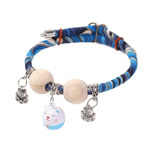 Katzenhalsband - Zedernperlen Katzenhalsband mit Glöckchen - Für Mittel Groß Katzen Hals Schmuck Tägliche Wohnung Garten Spaziergang Training Katzenhalsband - Zedernperlen Katzenhalsband mit Glöckchen - Für Mittel Groß Katzen Hals Schmuck Tägliche Wohnung Garten Spaziergang Training von Mingchengheng