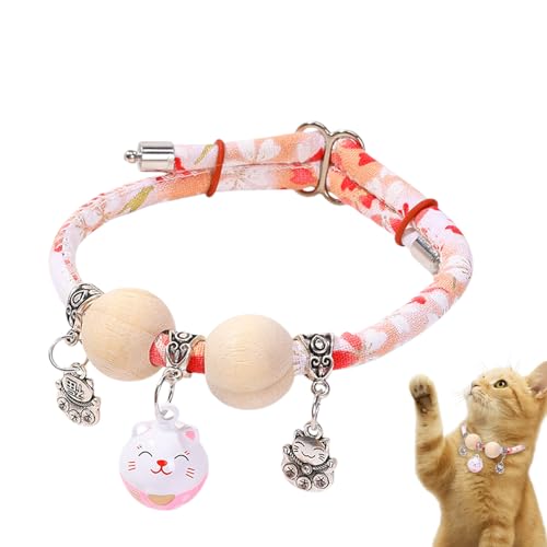 Katzenhalsband - Zedernperlen Katzenhalsband mit Glöckchen - Verstellbare Schnalle für DREI Größen Indoor und Outdoor Verwendung Katzenhalsband - Zedernperlen Katzenhalsband mit Glöckchen - Verstellbare Schnalle für DREI Größen Indoor und Outdoor Verwendung von Mingchengheng