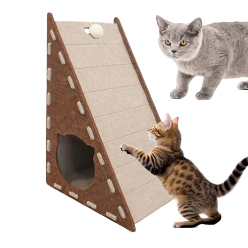 Katzenkratzbrett | Vertikale Integrierte Kratzfläche - Dreieckiges Kletterpad Ohne Haare Abriebfestes Katzenbett Für Spielen Ruhen Wohnzimmer Zuhause Katzenkratzbrett | Vertikale Integrierte Kratzfläche - Dreieckiges Kletterpad Ohne Haare Abriebfestes Katzenbett Für Spielen Ruhen Wohnzimmer Zuhause von Mingchengheng