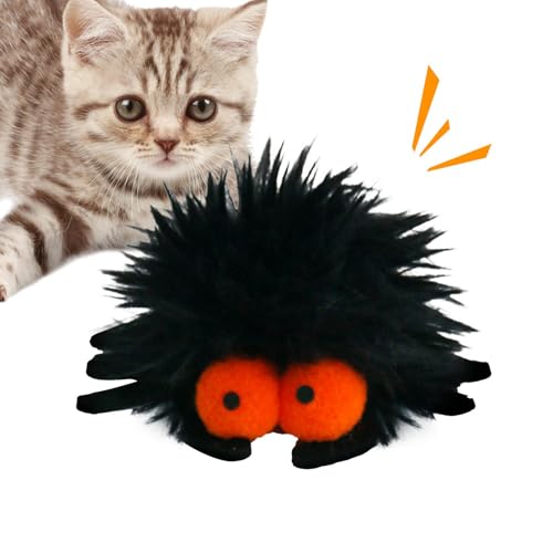 Katzenspielzeug für Katzen im Innenbereich, Bälle, Halloween-Spinne, Katzenminze, Katzenspielzeug - Kätzchen Weiche interaktive Plüschtiere Spinne,Katzenminze-Spielzeug mit Glöckchen und Katzenminze, von Mingchengheng