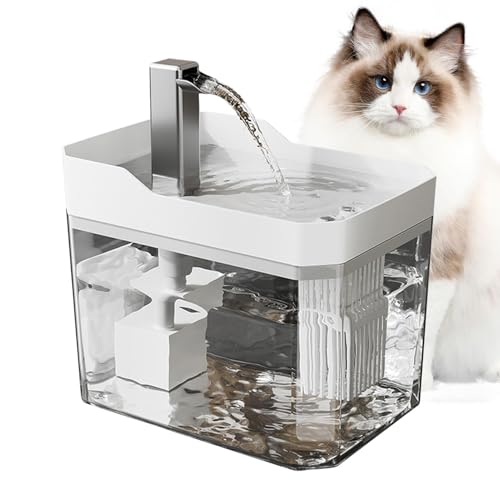 Trinkbrunnen Für Katze - Elektrischer Trinkspender Für Katze Und Hunde - Weiß Automatischer Haustierbrunnen Mit Filter, Katzentränkezubehör Für Kätzchen, Welpen, Hunde Und Kat von Mingchengheng