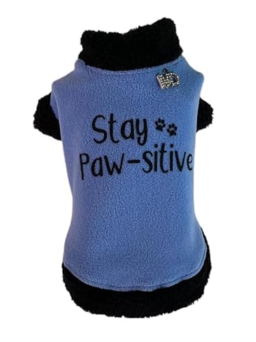 Minidog Fleece-Weste für kleine Hunde, Größe L, Blau von Mini Dog
