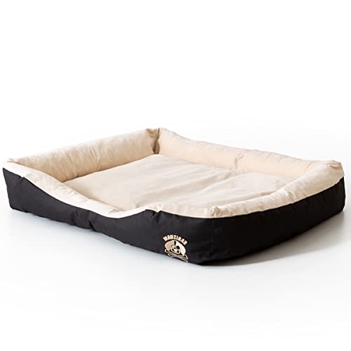 minify Wauzibar Hundebetten in 3 Größen und 5 tollen Farbkombinationen (L, Schwarz/Beige) von minify