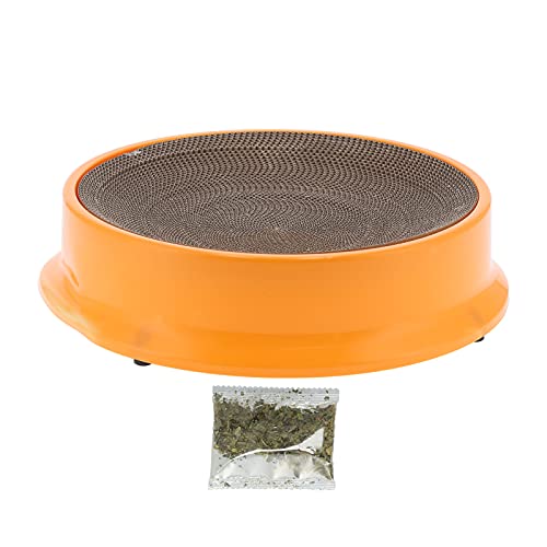 Miokycl Auswechselbares Wellpappe-Kletterkratzbrett Katzen, Lounge-Bett aus Pappe, Katzenzubehör (Orange) von Miokycl