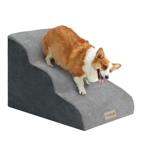 MIORUN Hundetreppe und Rampe, 3 Ebenen Hundetreppe für Hochbett und Couch, genießen Sie jeden glücklichen Moment des Lebens mit Ihnen, bis zu 55.9 cm von Miorun