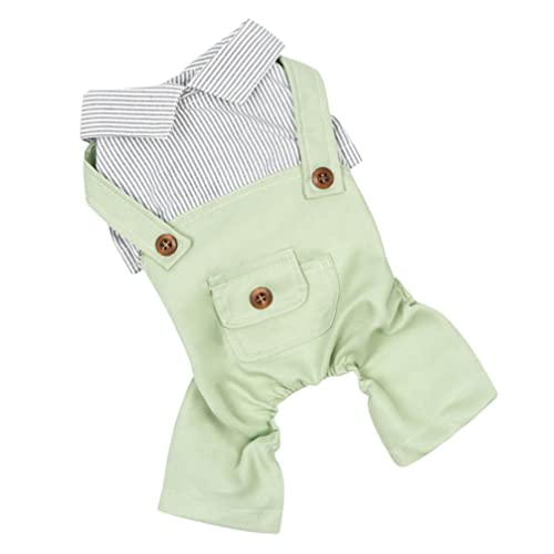 Mipcase Hunde-Overalls Welpen-Shirts Kätzchen-Kleidung Hund Süßes Kleid Süße Hundeoutfits Sommer-Haustier-Shirts Pu Mops-Kleidung Hundegrünes Kleid Mittel Polyester Vierbeinige Kleidung von Mipcase