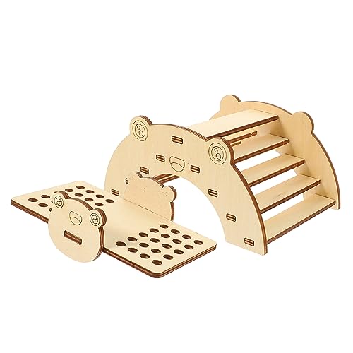 Mipcase 1 Satz Hamsterschaukel + Wippe DIY Zusammengebautes Spielzeug Kleintier-lebensraumdekoration Hamsterspielzeug Aus Holz Zum Selbermachen Hamsterhaus Eichhörnchen Käfig Hölzern Sport von Mipcase