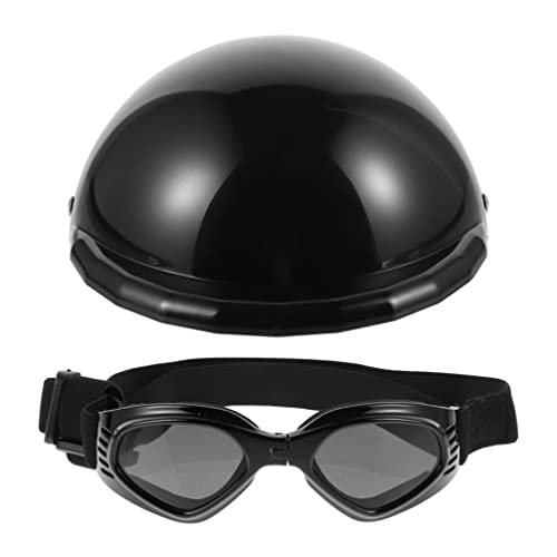 Mipcase 1 Satz Sicherheitshelm Für Haustiere Mützenhelme Für Motorräder Motorradhelm Schnapsgläser Kappendekorationen -kit Kostüm Brille Motorradbrille Kleidung Kleiner Hund Abs von Mipcase