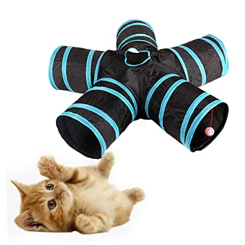 Mipcase 1 Stück Kaninchen Rohr Katze Guinea Wannen Kätzchen Tunnel Katzen Spielzeug Tunnel Knistern Spielen Interaktive Hunde Zusammenklappbare Rohre Ball Pet Way Spielhaus Erweiterbar von Mipcase