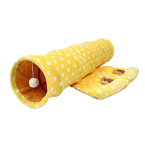 1 Stück Katzen- -Wege-Tunnel Outdoor-Katzentunnel Kauspielzeug Indoor-Spielset Hunde-Kauspielzeug Für Welpen Hunde-Kauspielzeug Für Kleine Hunde Pelziges Versteckbett von Mipcase