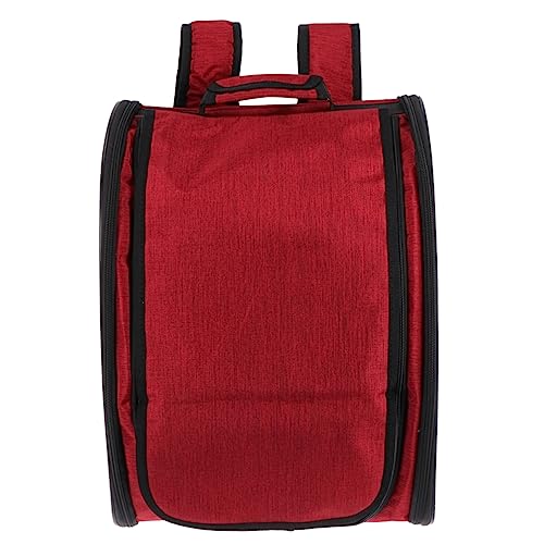 Mipcase 1 X Rucksack Reiserucksack Reisehandtasche Großer Vogelkäfig Haustierträger Papageientasche Reisetasche Ausgangsbox Reisetasche Vogelkäfig Rot Afrika-Papagei-Rucksäcke von Mipcase