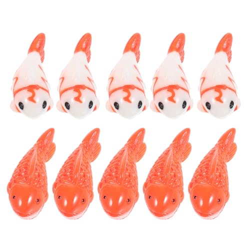 Mipcase Koi Fische 10 Aquarium-keramikfische Mini-koi-fischfiguren Künstlicher Unterwasser- -fischfiguren Fischschale Aquarium-Dekoration von Mipcase