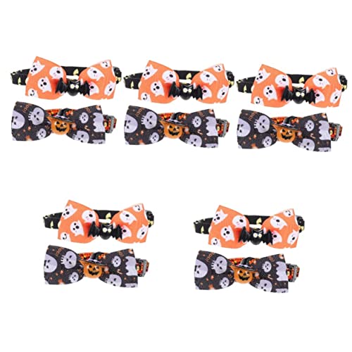 Mipcase 10 STK Haustierhalsband Hundehalsband Kostüm Katze-Halloween-Fliege Halloween-hundehalsband Halloween-kätzchen-Kragen Hundehalsband Für Welpen Kleidung Polyester Nacken Requisiten von Mipcase