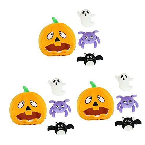 Mipcase 12 STK Halloween-Spielzeug Gruseliges Hundespielzeug Halloween Haustier Stofftier Kürbis Hundespielzeug Halloween-kürbis-Dekoration Knete Zubehör Welpenbedarf Plüsch von Mipcase