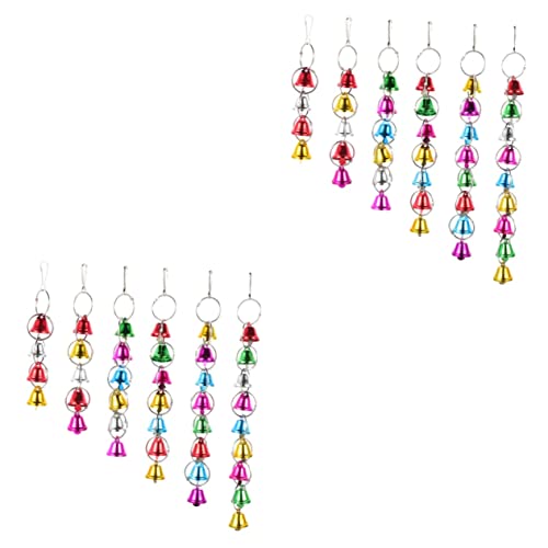 Mipcase 12 STK Bell Papagei Spielzeug Vogel Hängende Glocken Conure-Spielzeug Papageienglockenspielzeug Papagei-umleitungsklingel Papageienkette Vogel Glocke Der Vogel Legierung Ornament von Mipcase