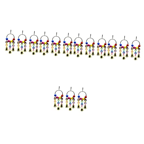 Mipcase 15 STK Papageien Perlen Glocken Shred-hängematten-Spielzeug Vogelglocken Spielzeug Papageienglocken Vogelglockenspielzeug Vogelglocken Kauspielzeug Der Vogel Die Schaukel Metall von Mipcase