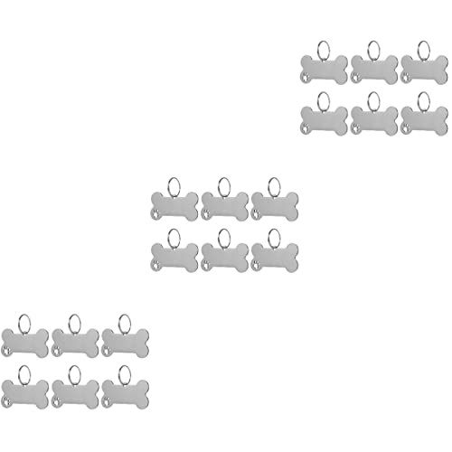 Mipcase 18 STK Haustier-hundemarke Hundemarken Aus Edelstahl Katzen-id-Tag Haustier-namensschild Haustier-halsbandanhänger Welpen-Tags Katzenmarken Doppelseitig Kätzchen Rostfreier Stahl von Mipcase